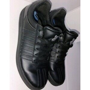 K-SWISS Black Court Pro II Fashion Comfort Athletic Leather Sneakers Size 8.5